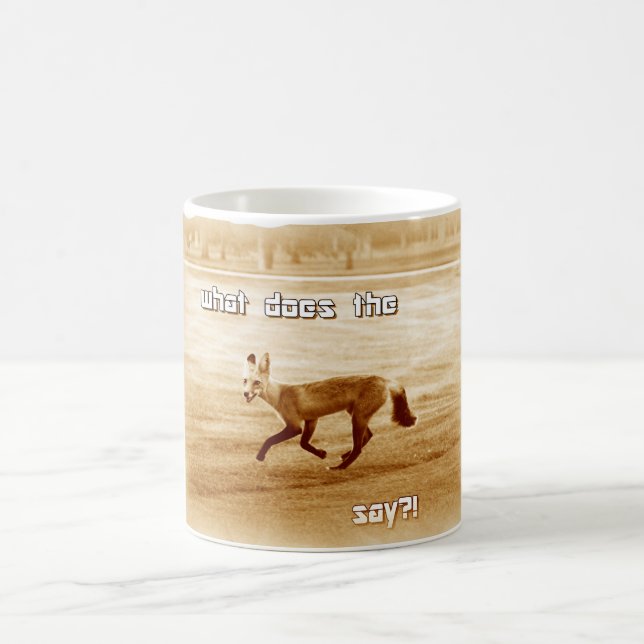 Caneca De Café engraçado o que o raposo diz (Centro)