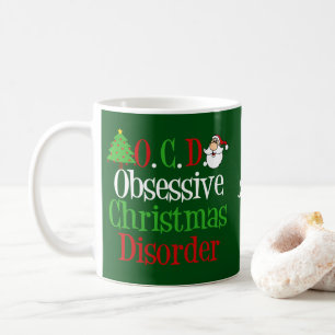 Caneca De Café Engraçado Obsessivo Transtorno de Natal