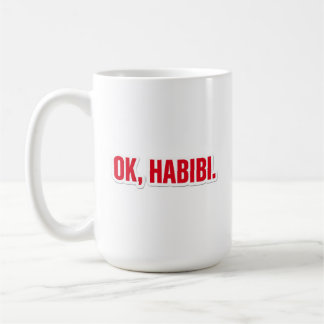Caneca de café engraçado OK Habibi de carinho árab