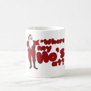 Caneca De Café Engraçado onde minha casa está em Papais noeis