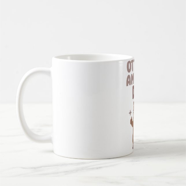 Caneca De Café Engraçado Otter Com bigode Incrivelmente Pai (Esquerda)