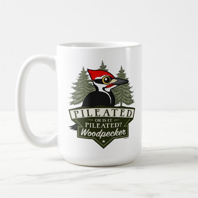 Caneca De Café Engraçado Ou É Pronúncia De Pica-Pau Pileado (Esquerda)
