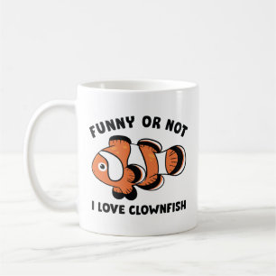 Caneca De Café Engraçado Ou Não Adoro Palhaço