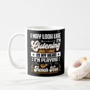 Caneca De Café Engraçado ouvir na minha cabeça Estou tocando chif