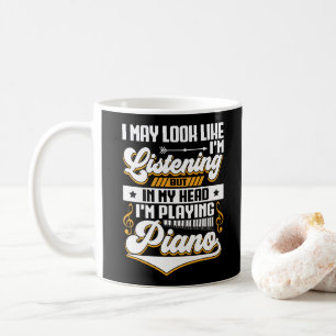 Caneca De Café Engraçado ouvir na minha cabeça Estou tocando meu