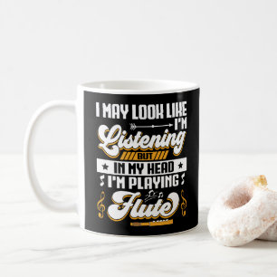 Caneca De Café Engraçado ouvir na minha cabeça Estou tocando minh