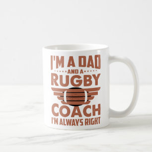 Caneca De Café Engraçado Pai de Rugby e treinador de Rugby