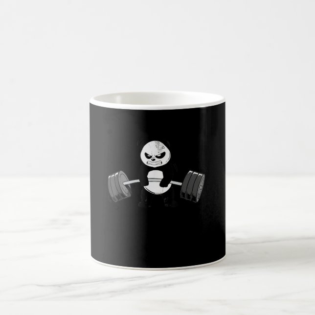 Caneca De Café Engraçado Panda Workout Kitten Gym Deadlifpower (Centro)