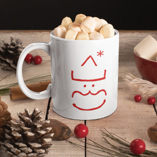 Caneca De Café Engraçado Papais noeis Emoticon Geek Nerd de choco