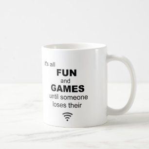 Caneca De Café Engraçado perder a Internet WiFi - Branco