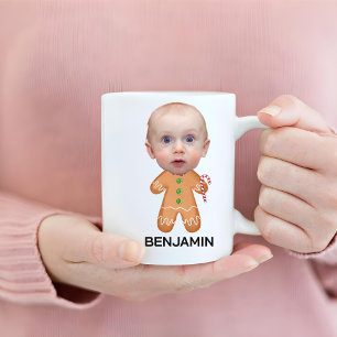 Caneca De Café Engraçado personagem com o rosto do bebê Foto Ging