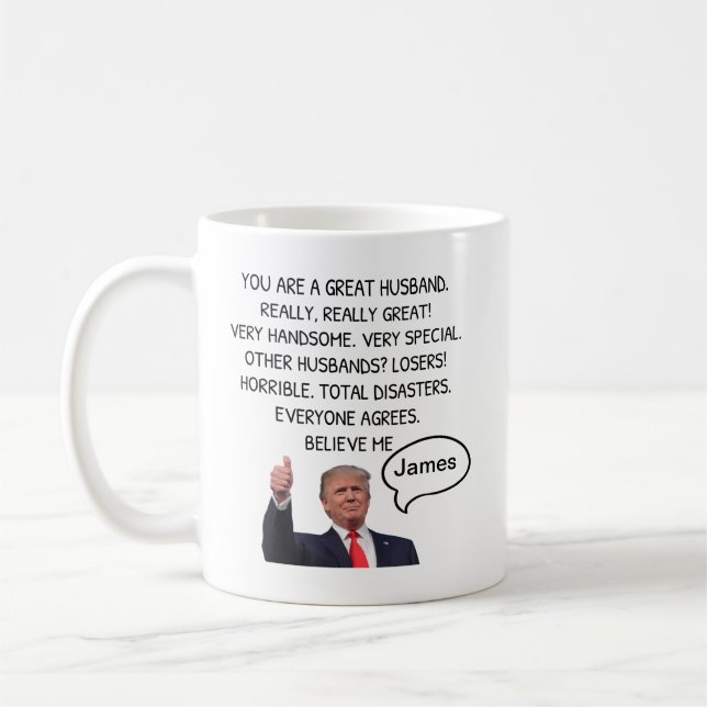 Caneca De Café Engraçado personagem para ideias de marido da espo (Esquerda)