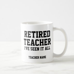 Caneca De Café Engraçado Personalizado Aposentado Professor Mug