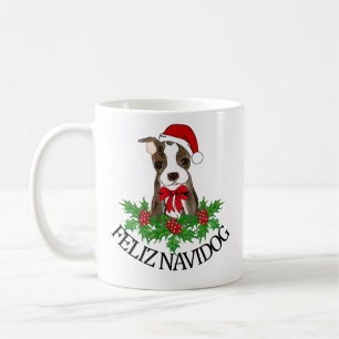 Caneca De Café Engraçado personalizado francês Bulldog Santa Ha
