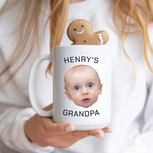 Caneca De Café Engraçado, Personalizado Rosto De Bebê