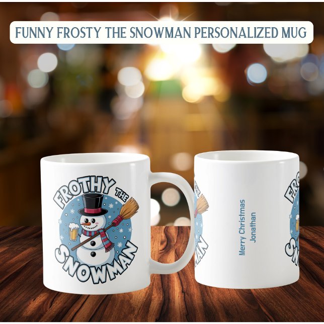 Caneca De Café Engraçado Personalizado, Snowman Mug (Criador carregado)