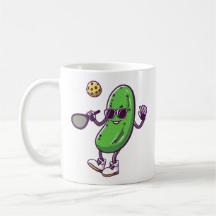 Caneca De Café Engraçado Pickleball e pepino Legal: Patilha