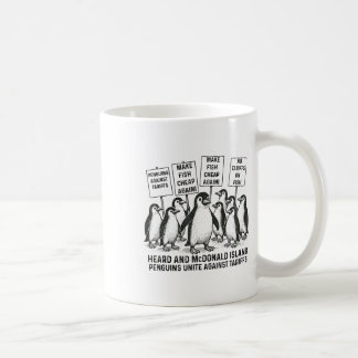 Caneca De Café Engraçado Pinguins Contra Tarifas Heard Island Pen