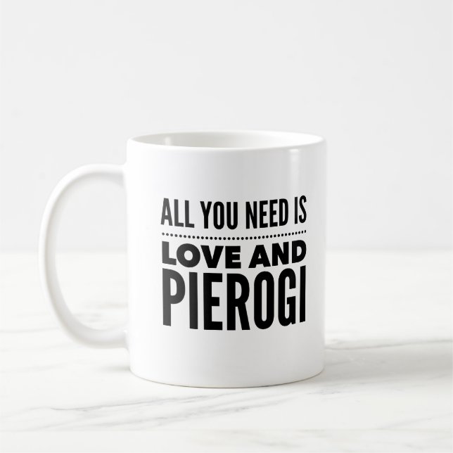 Caneca De Café Engraçado Polonês Pierogi Coffee Mug (Esquerda)