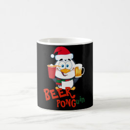 Caneca De Café ENGRAÇADO PONG Penguin Natal