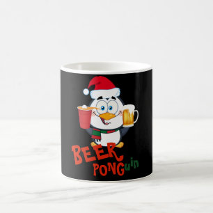 Caneca De Café ENGRAÇADO PONG Penguin Natal