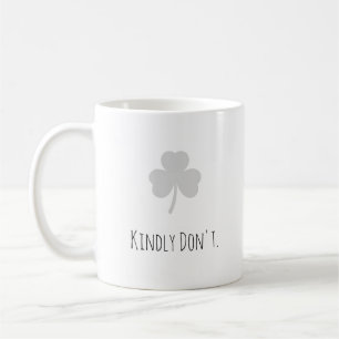 Caneca De Café Engraçado "Por Favor, Não." Tipografia Moderna Int