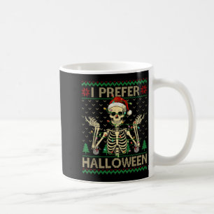 Caneca De Café Engraçado, Prefiro o esqueleto das bruxas do Hallo