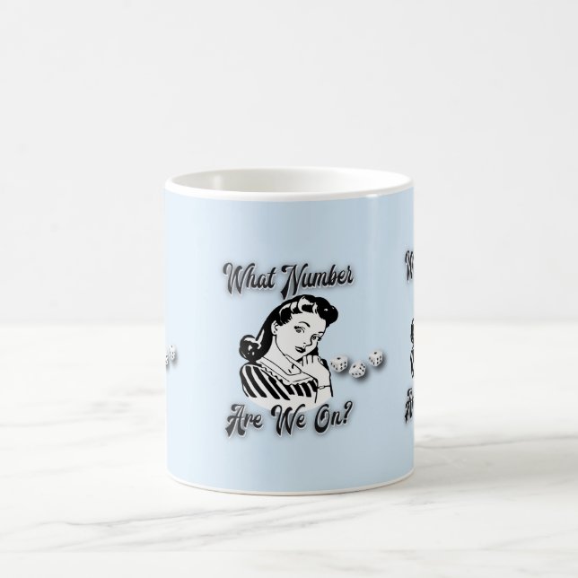 Caneca De Café Engraçado Prêmio Bunco - Em Que Número Estamos? (Centro)