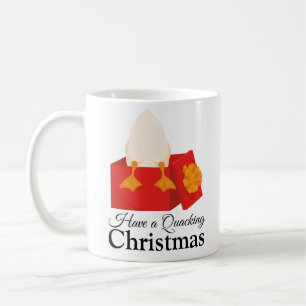 Caneca De Café Engraçado presente de Natal, desenho animado Pato