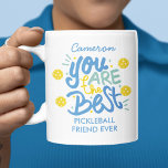 Caneca De Café Engraçado Presente de Pickleball, Melhor Nunca, Te<br><div class="desc">O presente perfeito para sua festa de piquete, amigo ou parceiro de torneio. Diversão design apresenta a tipografia que diz "Você é o melhor amigo do Pickleball de todos os tempos - mudar facilmente para parceiro, etc. Personalize com qualquer nome e texto. Faz um presente incrível para qualquer amante de...</div>