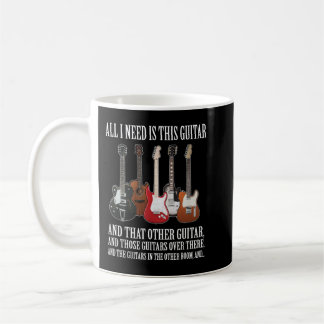 Caneca De Café Engraçado Presente De Violão Tudo Que Preciso São 