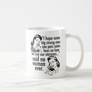 Caneca De Café Engraçado Pró Escolha Retro Feminista Cartografi