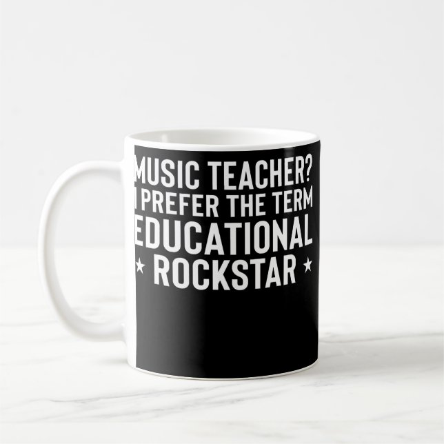 Caneca De Café Engraçado Professor de Música Valorizar Presentes  (Esquerda)