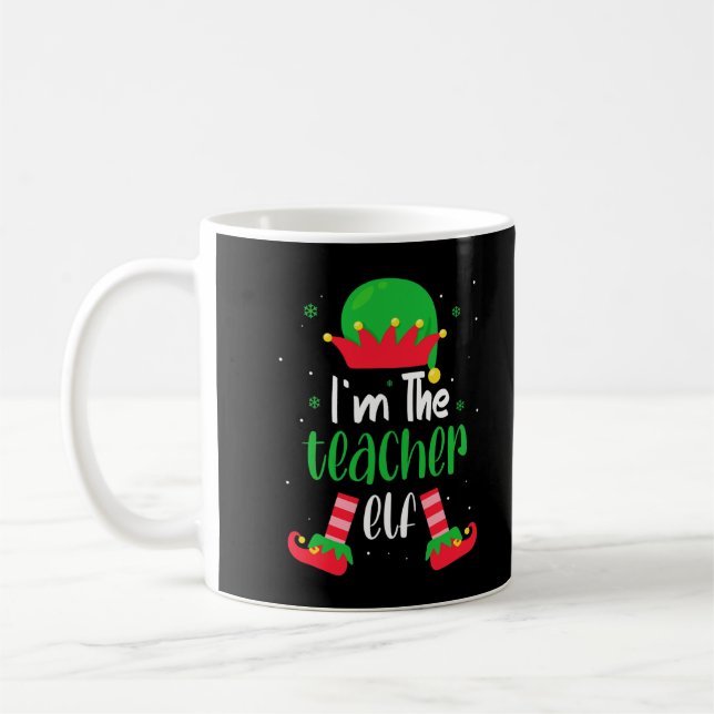 Caneca De Café Engraçado Professor Elf Matando Família Natal (Esquerda)