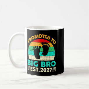Caneca De Café Engraçado Promovido a Irmão Mais Velho 2027 Primei
