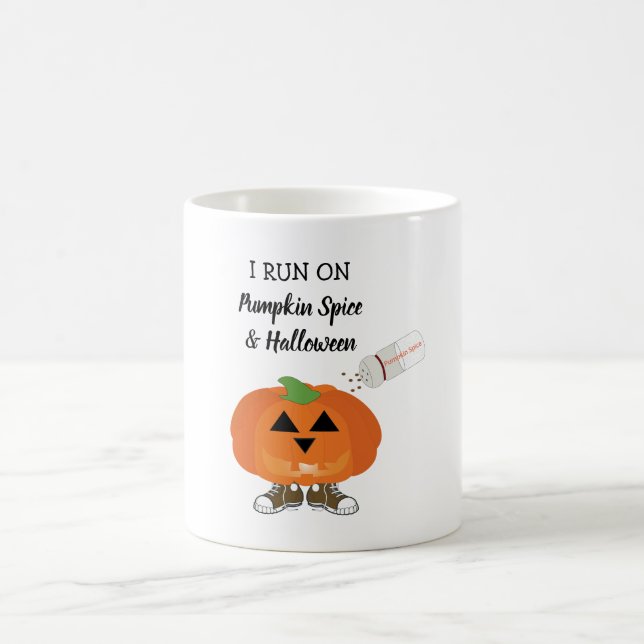 Caneca De Café Engraçado Pumpkin Spice e Halloween (Centro)