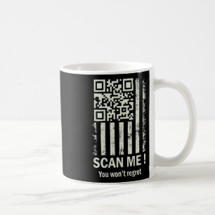 Caneca De Café Engraçado Qr Digitalize-me Trump 45_47 Tee Trump D