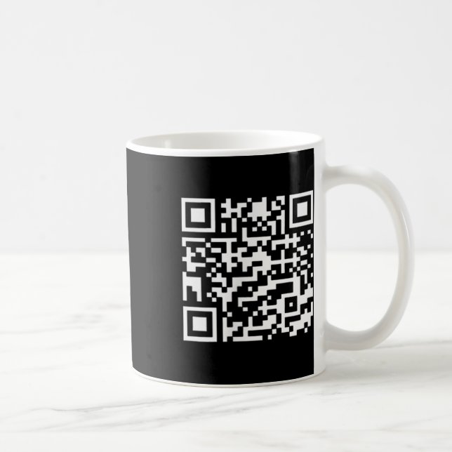 Caneca De Café Engraçado Qr Presidente Trump Dance Code _1 (Direita)