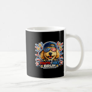 Caneca De Café Engraçado quarto de julho mano cachorro goldendood