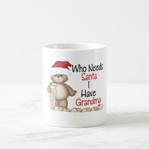 Caneca De Café Engraçado quem precisa a avó do papai noel