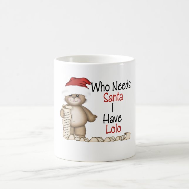 Caneca De Café Engraçado quem precisa o papai noel Lolo (Centro)