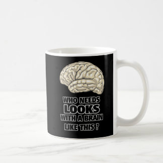 Caneca De Café Engraçado quem precisa os olhares preto e branco