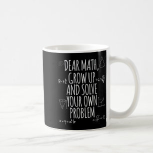 Caneca De Café Engraçado Querida Matemática Cresça Citação Soluci