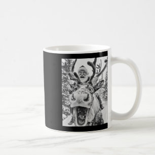 Caneca De Café Engraçado Reindeer de Natal Selfie Santa Claus Xma