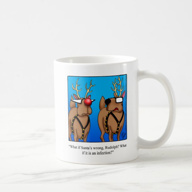 Caneca De Café Engraçado Reindeer Humor Mug Gift (Direita)