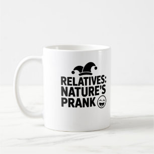 Caneca De Café Engraçado Relativo - Cotação "Brincadeira da Natur