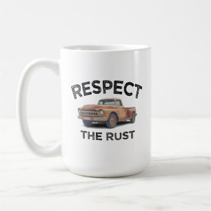 Caneca De Café engraçado RESPEITE A FERRUGEM Caminhonete Piada de