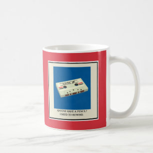 Caneca De Café Engraçado retrocesso de fita retrátil engraçado co
