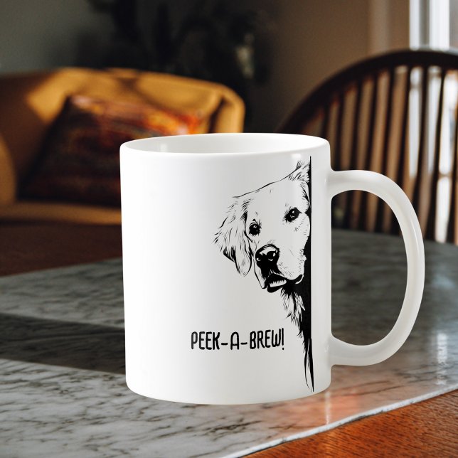 Caneca De Café Engraçado Rosto de Cachorro e Cachorros Cachorro H (Criador carregado)