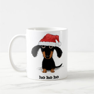 Caneca De Café Engraçado Santa Clause Dachshund Natal Dog